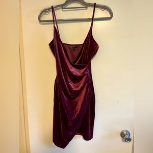 Velvet Windsor V-Neck Dress